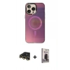 MARSİLYAN™- iPhone 13 Pro Max Kılıf Siluet Modern Koleksiyonu - Siyah Bilvis Hayalet Cam Ekran Koruyucu + Raze Metal Kamera Lens - GD