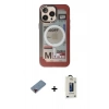 MARSİLYAN™- iPhone 13 Pro Max Kılıf Siluet Modern Koleksiyonu - Siyah Bilvis Hayalet Cam Ekran Koruyucu + Kırmızı Metal Kamera Lens Koruma Cam