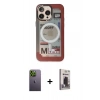 MARSİLYAN™- iPhone 13 Pro Max Kılıf Siluet Modern Koleksiyonu - Siyah Bilvis Hayalet Cam Ekran Koruyucu + Neon Fosforlu Kamera Lens - YL