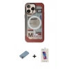 MARSİLYAN™- iPhone 13 Pro Max Kılıf Siluet Modern Koleksiyonu - Siyah Joko 5D Cam + Gökkuşağı Shine Kamera Lens Koruma Cam