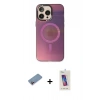MARSİLYAN™- iPhone 13 Pro Max Kılıf Siluet Modern Koleksiyonu - Siyah Joko 5D Cam + Shine Kamera Lens Koruma Cam - PE