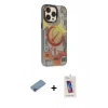 MARSİLYAN™- iPhone 13 Pro Max Kılıf Siluet Modern Koleksiyonu - Siyah Joko 5D Cam + Shine Kamera Lens Koruma Cam - PE