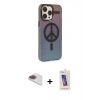 MARSİLYAN™- iPhone 13 Pro Max Kılıf Siluet Modern Koleksiyonu - Siyah Joko 5D Cam + Pers Alüminyum Kamera Lens - GI