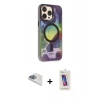 MARSİLYAN™- iPhone 13 Pro Max Kılıf Siluet Modern Koleksiyonu - Siyah Joko 5D Cam + Pers Alüminyum Kamera Lens - SABE
