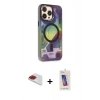 MARSİLYAN™- iPhone 13 Pro Max Kılıf Siluet Modern Koleksiyonu - Siyah Joko 5D Cam + Pers Alüminyum Kamera Lens - KI