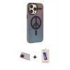 MARSİLYAN™- iPhone 13 Pro Max Kılıf Siluet Modern Koleksiyonu - Siyah Joko 5D Cam + Rainbow Kamera Lens Koruma Cam - KI
