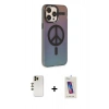 MARSİLYAN™- iPhone 13 Pro Max Kılıf Siluet Modern Koleksiyonu - Siyah Joko 5D Cam + Shine Kamera Lens - GD