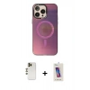MARSİLYAN™- iPhone 13 Pro Max Kılıf Siluet Modern Koleksiyonu - Siyah Joko 5D Cam + Shine Kamera Lens - GD