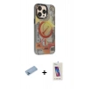 MARSİLYAN™- iPhone 13 Pro Max Kılıf Siluet Modern Koleksiyonu - Siyah Joko 5D Cam + Shine Kamera Lens Koruma Cam - MI
