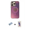MARSİLYAN™- iPhone 13 Pro Max Kılıf Siluet Modern Koleksiyonu - Siyah Joko 5D Cam + Shine Kamera Lens Koruma Cam - MI
