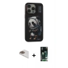MARSİLYAN™- iPhone 13 Pro Max Kılıf Siluet Modern Özel Seri - Şeffaf 360 Full Body Arka Koruyucu + Pers Alüminyum Kamera Lens - GD