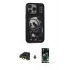 MARSİLYAN™- iPhone 13 Pro Max Kılıf Siluet Modern Özel Seri - Şeffaf 360 Full Body Arka Koruyucu + Raze Metal Kamera Lens - GD