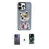 MARSİLYAN™- iPhone 13 Pro Max Kılıf Siluet Modern Özel Seri - Şeffaf 360 Full Body Arka Koruyucu + Neon Fosforlu Kamera Lens - MI