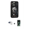 MARSİLYAN™- iPhone 13 Pro Max Kılıf Siluet Modern Özel Seri - Şeffaf 360 Full Body Arka Koruyucu + Pers Alüminyum Kamera Lens - LT