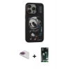 MARSİLYAN™- iPhone 13 Pro Max Kılıf Siluet Modern Özel Seri - Şeffaf 360 Full Body Arka Koruyucu + Pers Alüminyum Kamera Lens - GI