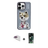 MARSİLYAN™- iPhone 13 Pro Max Kılıf Siluet Modern Özel Seri - Şeffaf 360 Full Body Arka Koruyucu + Pers Alüminyum Kamera Lens - GI