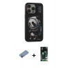 MARSİLYAN™- iPhone 13 Pro Max Kılıf Siluet Modern Özel Seri - Şeffaf 360 Full Body Arka Koruyucu + Shine Kamera Lens Koruma Cam - PE