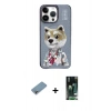 MARSİLYAN™- iPhone 13 Pro Max Kılıf Siluet Modern Özel Seri - Şeffaf 360 Full Body Arka Koruyucu + Shine Kamera Lens Koruma Cam - GI