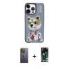 MARSİLYAN™- iPhone 13 Pro Max Kılıf Siluet Modern Özel Seri - Şeffaf 360 Full Body Arka Koruyucu + Neon Fosforlu Kamera Lens - YL