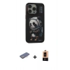 MARSİLYAN™- iPhone 13 Pro Max Kılıf Siluet Modern Özel Seri - Şeffaf Maxco Cam Ekran Koruyucu + Renkli Kamera Lens Koruma Cam - MI