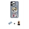 MARSİLYAN™- iPhone 13 Pro Max Kılıf Siluet Modern Özel Seri - Şeffaf Maxco Cam Ekran Koruyucu + Shine Kamera Lens Koruma Cam - MI