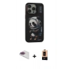 MARSİLYAN™- iPhone 13 Pro Max Kılıf Siluet Modern Özel Seri - Şeffaf Maxco Cam Ekran Koruyucu + Pers Alüminyum Kamera Lens - GI