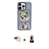MARSİLYAN™- iPhone 13 Pro Max Kılıf Siluet Modern Özel Seri - Şeffaf Maxco Cam Ekran Koruyucu + Pers Alüminyum Kamera Lens - KI