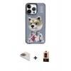 MARSİLYAN™- iPhone 13 Pro Max Kılıf Siluet Modern Özel Seri - Şeffaf Maxco Cam Ekran Koruyucu + Pers Alüminyum Kamera Lens - GD