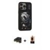 MARSİLYAN™- iPhone 13 Pro Max Kılıf Siluet Modern Özel Seri - Şeffaf Maxco Cam Ekran Koruyucu + Raze Metal Kamera Lens - GD