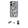 MARSİLYAN™- iPhone 13 Pro Max Kılıf Siluet Modern Özel Seri - Şeffaf Maxco Cam Ekran Koruyucu + Renkli Kamera Lens Koruma Cam - TU