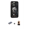 MARSİLYAN™- iPhone 13 Pro Max Kılıf Siluet Modern Özel Seri - Şeffaf Maxco Cam Ekran Koruyucu + Sarı Renkli Kamera Lens Koruma Cam