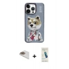 MARSİLYAN™- iPhone 13 Pro Max Kılıf Siluet Modern Özel Seri - Şeffaf Pasifik Cam Ekran Koruyucu + Pers Alüminyum Kamera Lens - GD