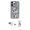 MARSİLYAN™- iPhone 13 Pro Max Kılıf Siluet Modern Özel Seri - Şeffaf Pasifik Cam Ekran Koruyucu + Pers Alüminyum Kamera Lens - LT
