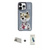 MARSİLYAN™- iPhone 13 Pro Max Kılıf Siluet Modern Özel Seri - Şeffaf Pasifik Cam Ekran Koruyucu + Rainbow Kamera Lens Koruma Cam - REGD