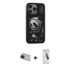 MARSİLYAN™- iPhone 13 Pro Max Kılıf Siluet Modern Özel Seri - Şeffaf Pasifik Cam Ekran Koruyucu + Rainbow Kamera Lens Koruma Cam - KI