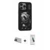 MARSİLYAN™- iPhone 13 Pro Max Kılıf Siluet Modern Özel Seri - Şeffaf Pasifik Cam Ekran Koruyucu + Rainbow Kamera Lens Koruma Cam - MI