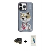 MARSİLYAN™- iPhone 13 Pro Max Kılıf Siluet Modern Özel Seri - Şeffaf Pasifik Cam Ekran Koruyucu + Raze Metal Kamera Lens - GD