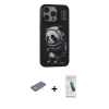 MARSİLYAN™- iPhone 13 Pro Max Kılıf Siluet Modern Özel Seri - Şeffaf Pasifik Cam Ekran Koruyucu + Renkli Kamera Lens Koruma Cam - SI