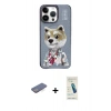 MARSİLYAN™- iPhone 13 Pro Max Kılıf Siluet Modern Özel Seri - Şeffaf Pasifik Cam Ekran Koruyucu + Renkli Kamera Lens Koruma Cam - MI