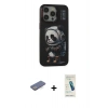 MARSİLYAN™- iPhone 13 Pro Max Kılıf Siluet Modern Özel Seri - Şeffaf Pasifik Cam Ekran Koruyucu + Renkli Kamera Lens Koruma Cam - MI