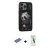 MARSİLYAN™- iPhone 13 Pro Max Kılıf Siluet Modern Özel Seri - Şeffaf Pasifik Cam Ekran Koruyucu + Renkli Kamera Lens Koruma Cam - TU