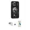 MARSİLYAN™- iPhone 13 Pro Max Kılıf Siluet Modern Özel Seri - Şeffaf Pasifik Cam Ekran Koruyucu + Pers Alüminyum Kamera Lens - SABE