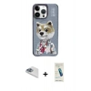 MARSİLYAN™- iPhone 13 Pro Max Kılıf Siluet Modern Özel Seri - Şeffaf Pasifik Cam Ekran Koruyucu + Pers Alüminyum Kamera Lens - SABE