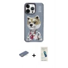 MARSİLYAN™- iPhone 13 Pro Max Kılıf Siluet Modern Özel Seri - Şeffaf Pasifik Cam Ekran Koruyucu + Renkli Kamera Lens Koruma Cam - YL