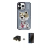 MARSİLYAN™- iPhone 13 Pro Max Kılıf Siluet Modern Özel Seri - Siyah 3D Antistatik Hayalet Cam Ekran Koruyucu + Raze Metal Kamera Lens - GD