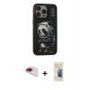 MARSİLYAN™- iPhone 13 Pro Max Kılıf Siluet Modern Özel Seri - Siyah 6D Mat Seramik Hayalet Nano Ekran Koruyucu + Pers Alüminyum Kamera Lens - KI