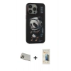 MARSİLYAN™- iPhone 13 Pro Max Kılıf Siluet Modern Özel Seri - Siyah 6D Mat Seramik Hayalet Nano Ekran Koruyucu + Rainbow Kamera Lens Koruma Cam - REGD