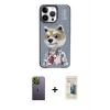 MARSİLYAN™- iPhone 13 Pro Max Kılıf Siluet Modern Özel Seri - Siyah 6D Mat Seramik Hayalet Nano Ekran Koruyucu + Neon Fosforlu Kamera Lens - YL