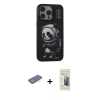 MARSİLYAN™- iPhone 13 Pro Max Kılıf Siluet Modern Özel Seri - Siyah 6D Mat Seramik Hayalet Nano Ekran Koruyucu + Renkli Kamera Lens Koruma Cam - YL