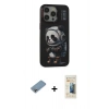 MARSİLYAN™- iPhone 13 Pro Max Kılıf Siluet Modern Özel Seri - Siyah 6D Mat Seramik Hayalet Nano Ekran Koruyucu + Shine Kamera Lens Koruma Cam - GI